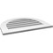 Ekena Millwork Round Top Surface Mount PVC Gable Vent: Functional, w/ 3-1/2"W x 1"P Standard Frame, 28"W x 22"H GVPRT28X2201SF - alternate 3